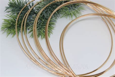 Металлическое Кольцо-основа для Венка, Ловца Снов, Мобиля 16 См, Золото ...