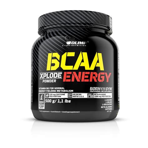 BCAA Xplode powder Energy 500g – 75 Skammtar - Vaxtarvörur