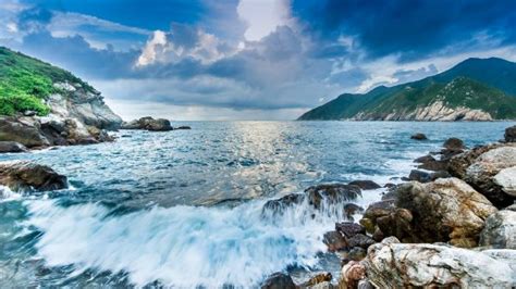 Wallpaper Trees Landscape Sea Bay Rock Nature Beach Waves