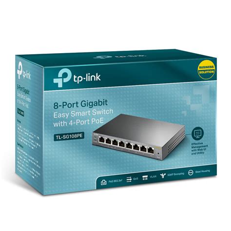 Tl Sg108pe 8 Port Gigabit Desktop Poe Easy Smart Switch Tp Link