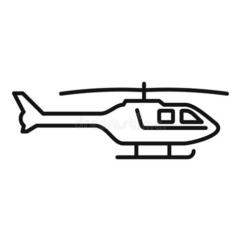 Icono Del Helic Ptero Policial Estilo Del Esquema Ilustraci N Del