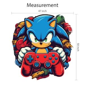 Peel And Stick Super Sonic Wall Decal Sonic The Hedgehog Wall Sticker