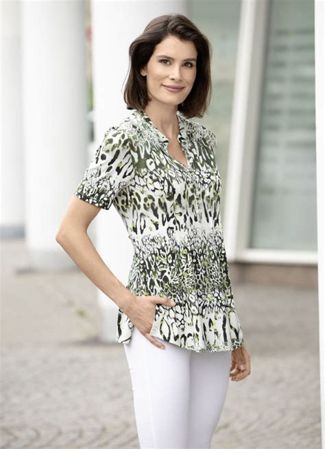 Shirt Tunika Mit Bord Ren Druck Blusen Tuniken Mona