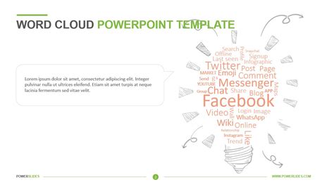 Word Cloud PowerPoint Slide Free Templates