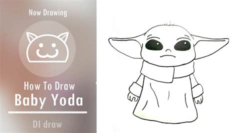 Traceable Baby Yoda Drawing Simple Drawing