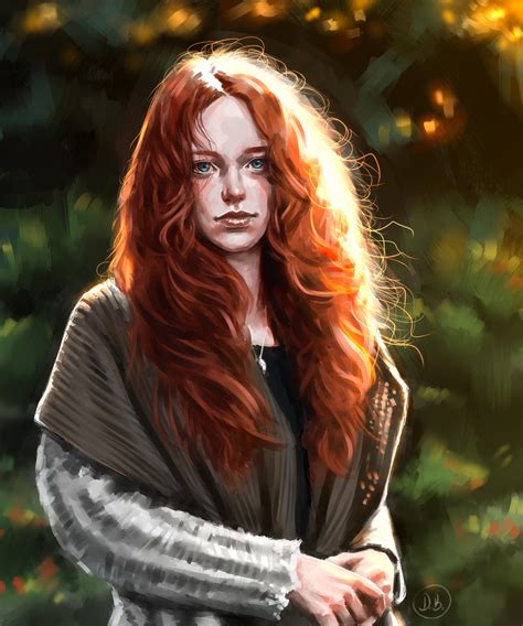 Red Hair Girl Portrait By Darko Simple Art On Deviantart