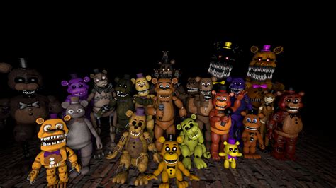 All Freddies (Updated) by candy-x-cindy on DeviantArt