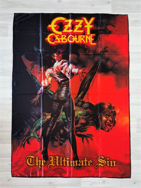 Ozzy Osbourne The Ultimate Sin Flag Heavy Metal Cloth Poster Banner