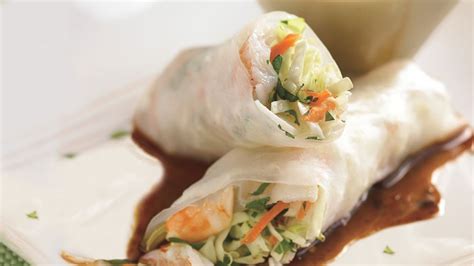 Shrimp Spring Rolls with Hoisin Dipping Sauce Recipe | Bon Appétit