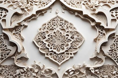 Premium Photo | Islamic Art Patterns on a Clean White Surface