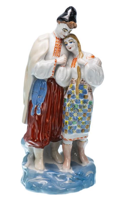 Статуэтка "Майская ночь", фарфор, роспись, Полонский ЗХК, скульптор О.Л ...