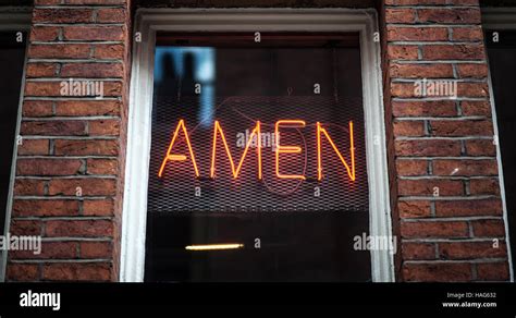 Amen neon sign hi-res stock photography and images - Alamy