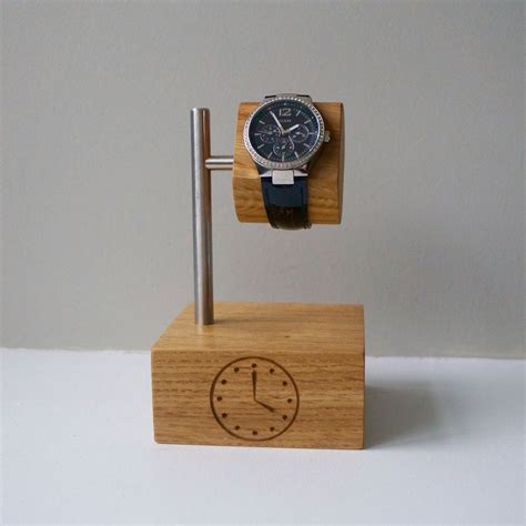 Creative Metal Wood Block Single Watch Holder Stand Watch Organizer