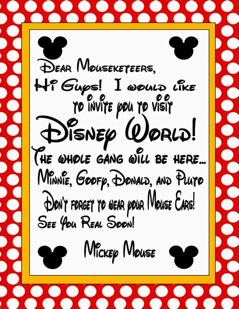 Surprise We Re Going To Disney Free Printable