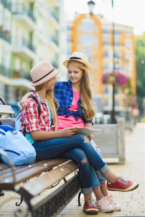 Group Of Children Travel In Europe Tourism And Vacation Concept Stock