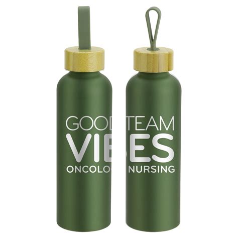 Aluminum Bottle W Bamboo Lid On Min Quantity Purchase Pcs