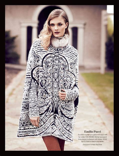 Emilio Pucci Studded Mohair Jacquard Knit Cape With Fur Collar Long