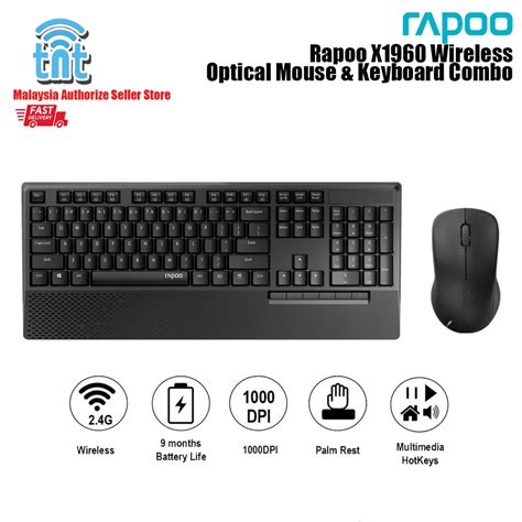 Rapoo X1960 Wireless Optical Mouse Keyboard Combo Shopee Malaysia