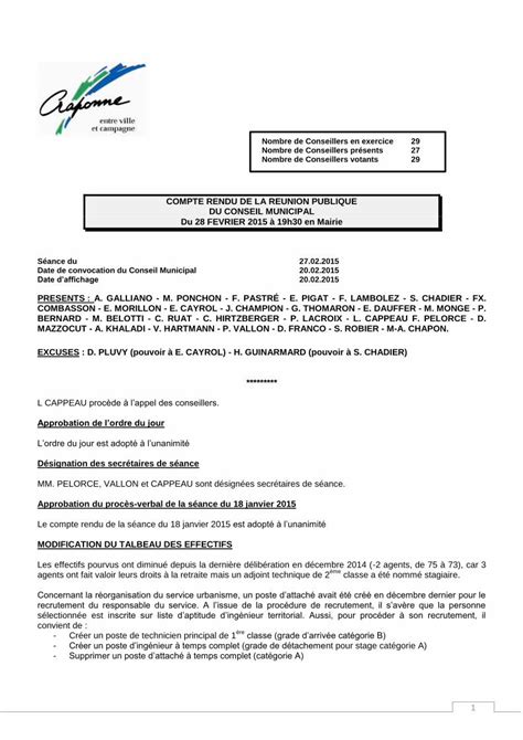 PDF COMPTE RENDU DE LA REUNION PUBLIQUE DU PDF File Supprimer Son