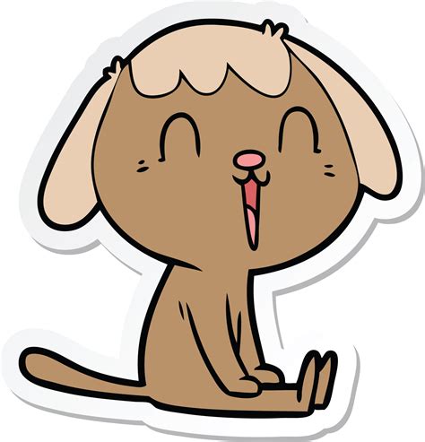 Sticker Of A Cute Cartoon Dog 45076795 Png