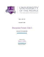 Unit Discussion Forum Motivation Docx Mba Bus December