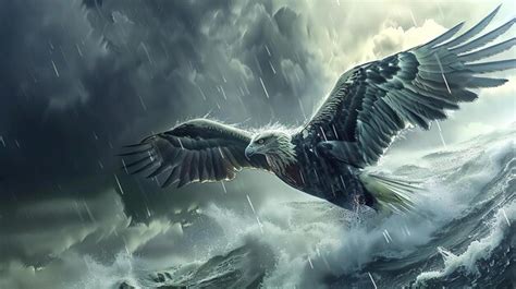 Premium Photo Soaring Above The Storm The Eagle Is A Symbol Of Hope