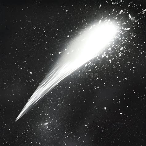 Celestial Comet Streaking Across The Starry Sky Generative Ai Stock