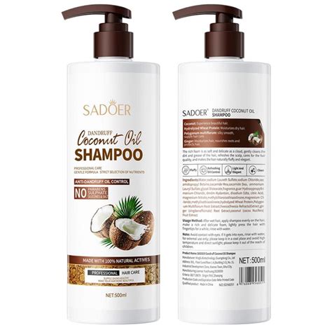 SADOER Dandruff Coconut Oil Shampoo Nourishing Smooth Fluffy Anti