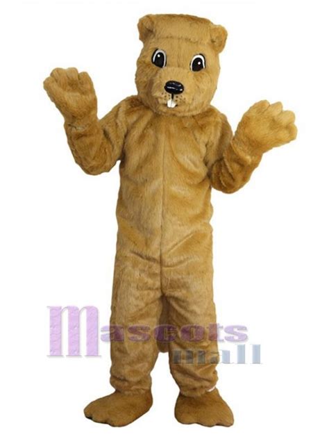 Yellow Gopher Mascot Costume Animal