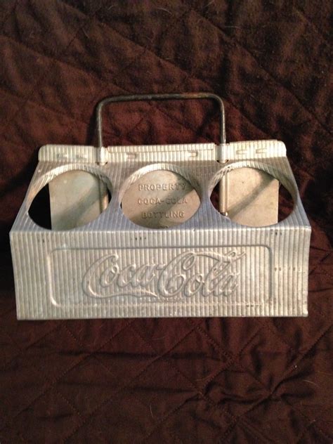 Vintage Coca Cola Aluminum Six Pack Soda Bottle Metal Carrier