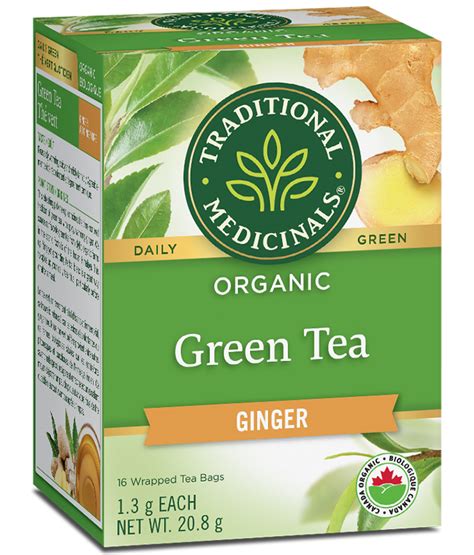 Organic Green Tea Ginger Traditional Medicinals