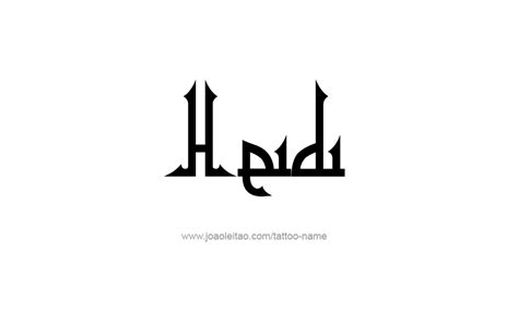 Heidi Name Tattoo Designs