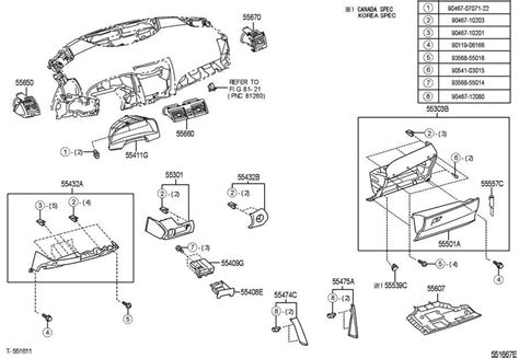 Visual Guide Body Parts Diagram For The 2011 Toyota Camry