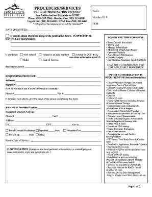 Fillable Online Prior Authorization Request Pa Referral Form Prior