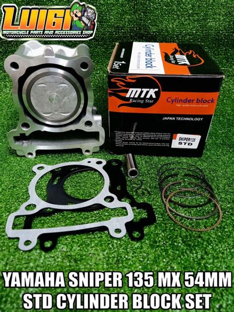 MTK YAMAHA SNIPER 135 MX 54MM STANDARD CYLINDER BLOCK SET Lazada PH