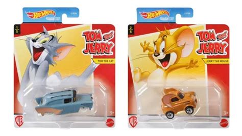 Hot Wheels Tom Jerry Character Cars 2 Pack Escala 1 64 Envío gratis