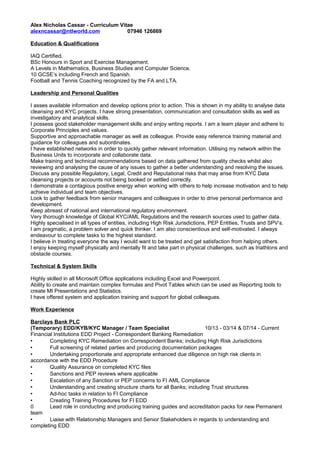 Alex Cassar Cv November Pdf