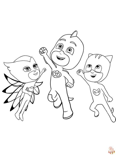 Pj Masks Kleurplaten Voor Kinderen Gbcoloriage