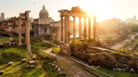 City Forum Romanum Italy Rome Roman Forum Landscape History Tree