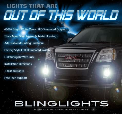 2010 2015 Gmc Terrain Bumper Fog Lamps Driving Lights Kit