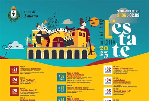 Latiano Gli appuntamenti del calendario l Estate in Città Latiano 2023