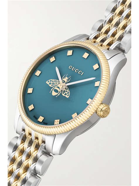 GUCCI G Timeless 29mm Stainless Steel And Gold PVD Plated Watch NET A