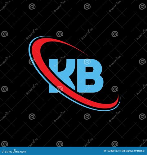 KB Letter Logo Design. KB Logo Red and Blue Color Stock Vector ...