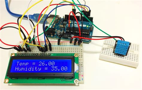 Arduino DHT11 Humidity And Temperature Sensor With LCD Output