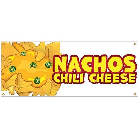 Signmission 48 In Nachos Chili Cheese Banner With Concession Stand