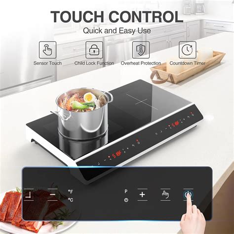 Induction Cooktop W V Countertop Burner Hot Plate Lcd Sensor Touch Energy Saving