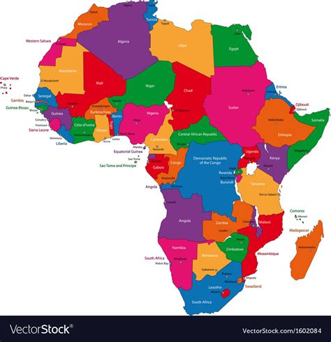 Africa Map Royalty Free Vector Image Vectorstock