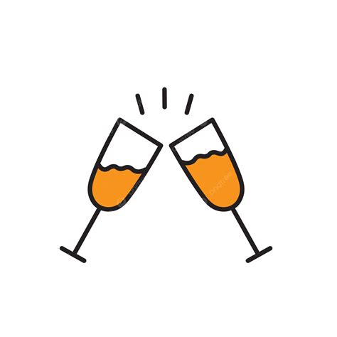 Cheers Glass Icon Vector Glass Drink Cheers Png And Vector With