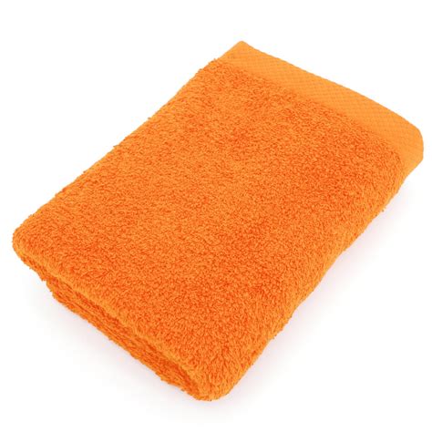 Serviette De Toilette X Cm Coton Uni Pure Orange Linnea Linge De