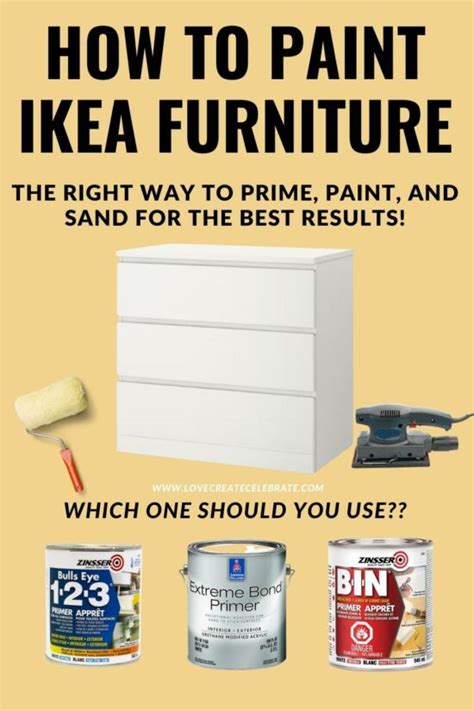 How To Paint IKEA Laminate Furniture Love Create Celebrate